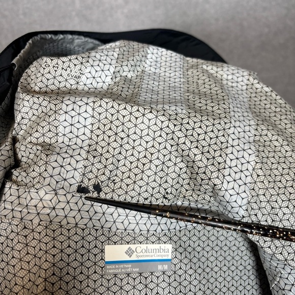 Columbia EvaPOURation Waterproof Breathable Rain Jacket-Black-Men Size Medium - Picture 11 of 11